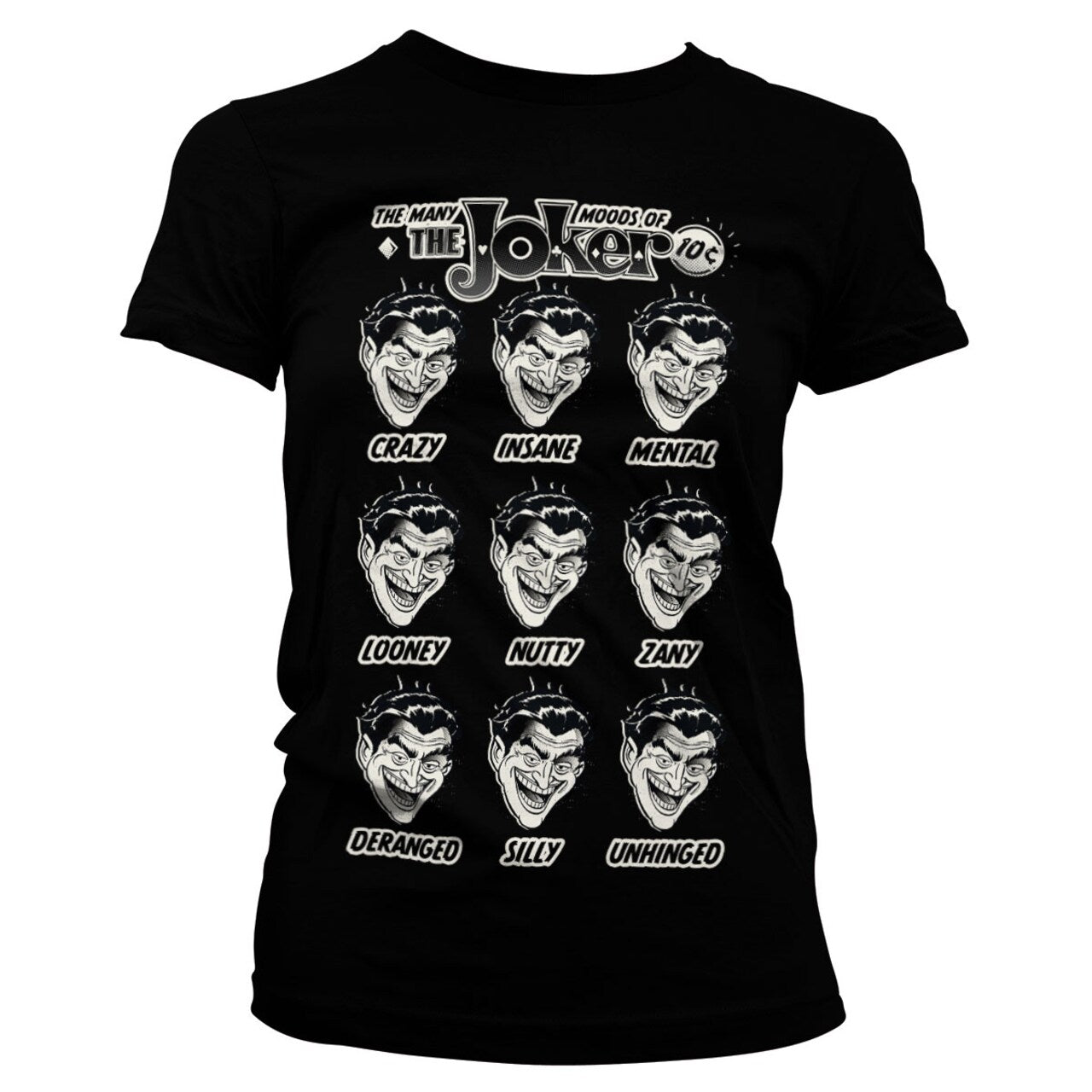 The Many Moods Of The Joker Woman T-Shirt